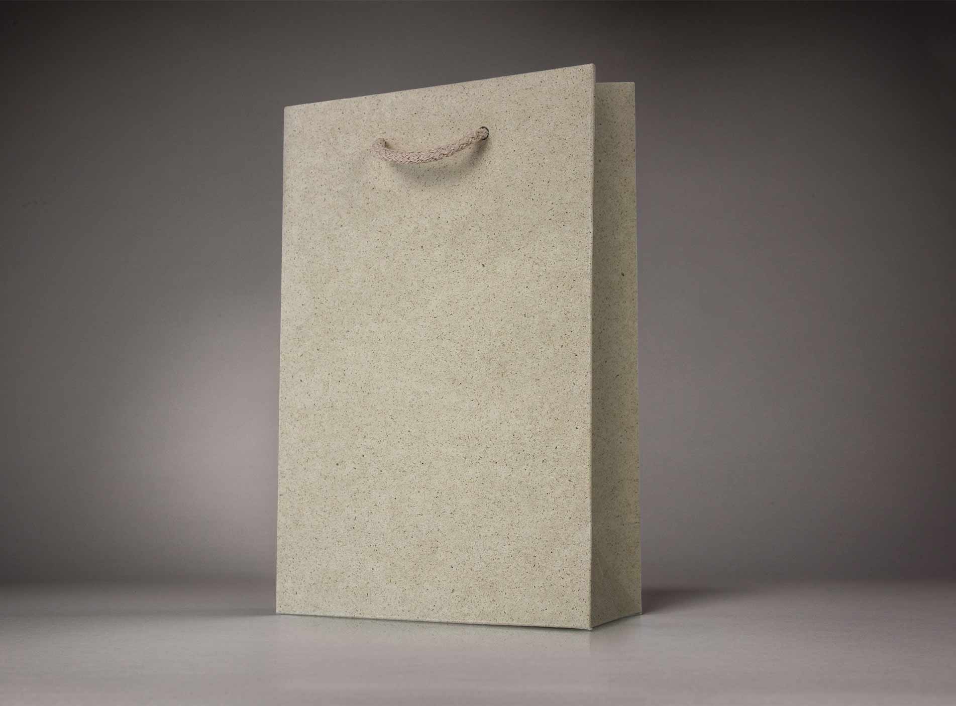 Umweltfreundliche Papiertasche aus Graspapier blanko