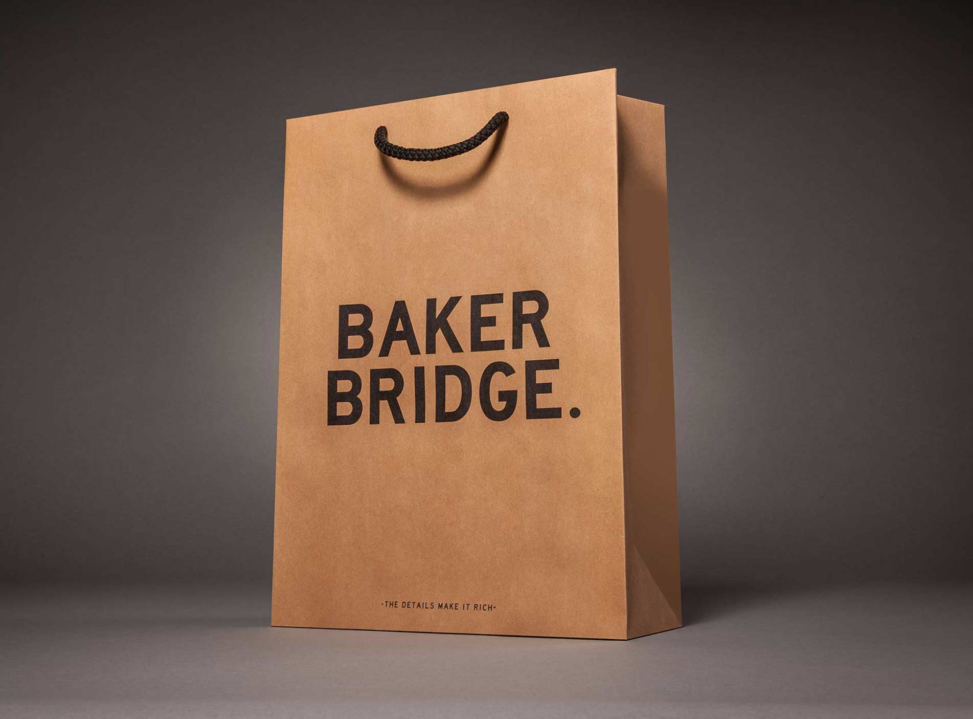 Umweltfreundliche Papiertasche bedruckt Motiv Baker Bridge