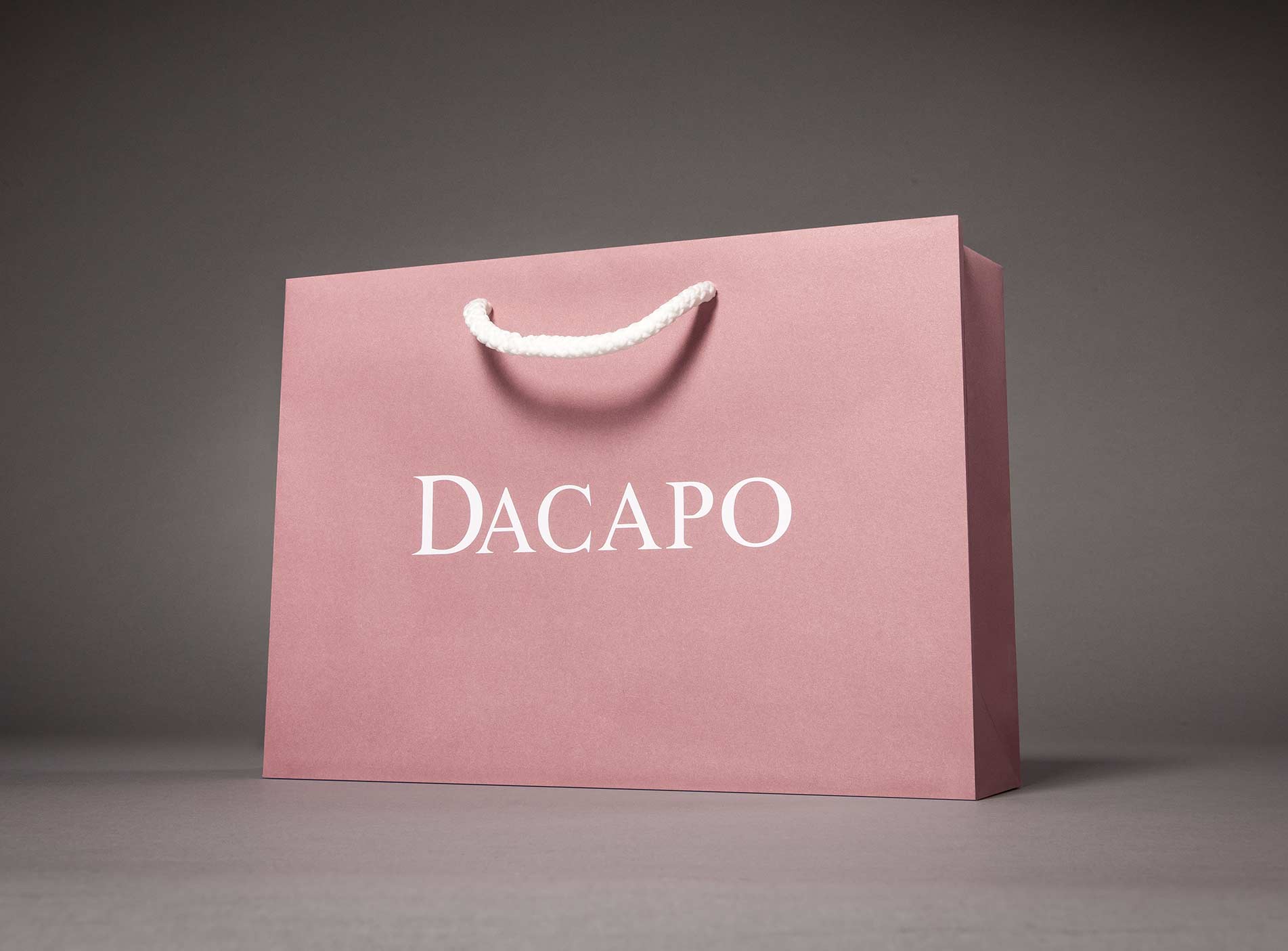 Umweltfreundliche Papiertasche bedruckt Motiv DACAPO